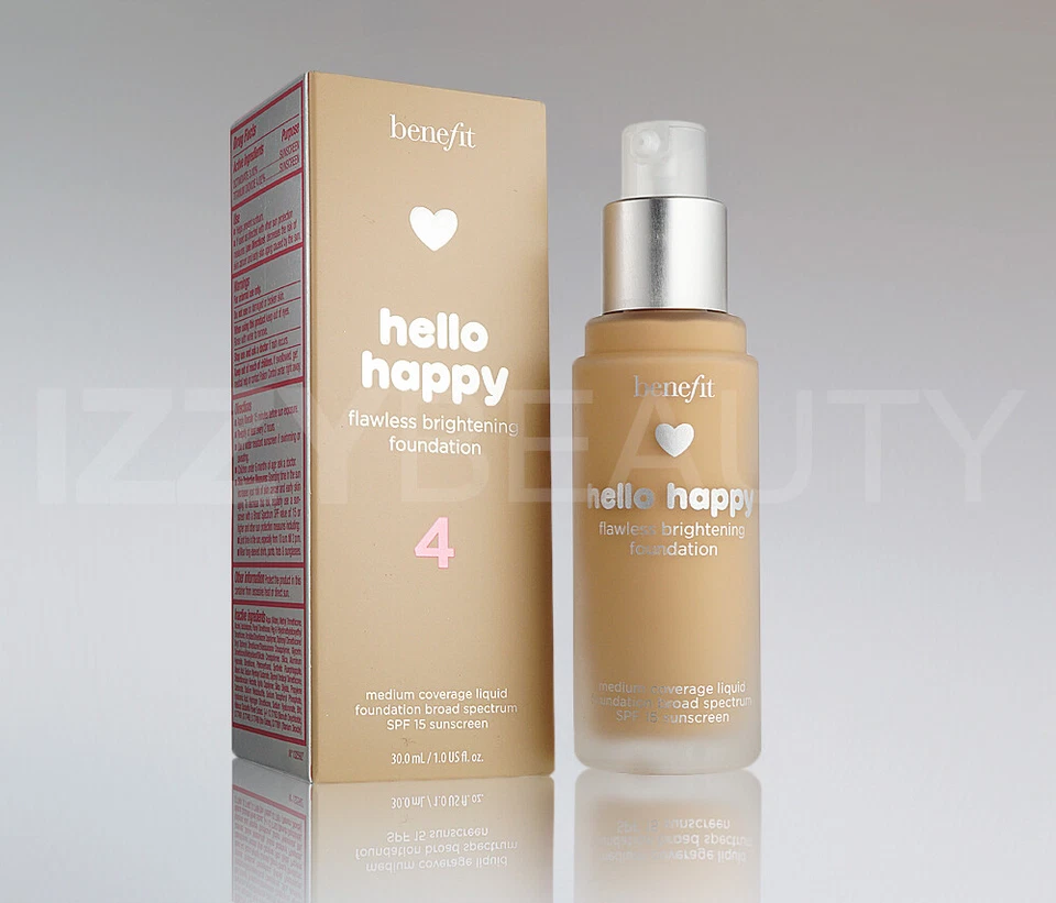 Benefit Hello Happy Flawless Brightening Foundation Full Size - Pick Your Color - Image 1 of 2