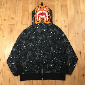 BAPE Space camo tiger full zip hoodie Black A Bathing Ape Size 2XL - Picture 1 of 8