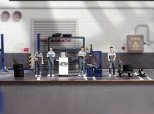 1:64 Figura Pintada Modelo Miniatura Resina Diorama Arena Juguete Reparador Set Trabajador - Imagen 1 de 9