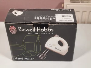 Russell Hobbs 13888 White 5-Speed 200W Electric Hand Mixer with Whisks Working - Picture 1 of 12