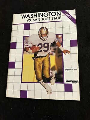 1988 NCAA Football Program Washington Huskies VS San Jose State Spartans SEPT 24 - Image 1 of 3