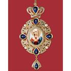 Extreme Humility of Virgin Mary Panagia Style Icon 7 3/4" Chain 10 3/4"