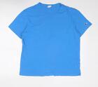 Champion Mens Blue Cotton T-Shirt Size XL Round Neck