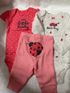 Conjunto de 3 pantalones y dos body de carter para bebé niña prematura tía pequeña dama - Imagen 1 de 4