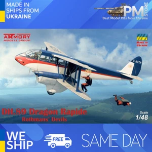 Armory AR48014 1/48 DH.89 Dragon Rapide, avión de pasajeros de corta distancia "Rothmans' Devils" - Imagen 1 de 12