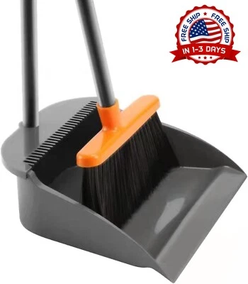 Recogedor De Basura Recogedor Para Basuras Con Palo y Escoba Juego Ajustable Nuevo Foto 1 de 4