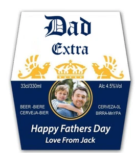 4 X PERSONALISED CORONA FATHERS DAY PHOTO BEER BOTTLE LABELS - FATHERS DAY - Picture 1 of 1