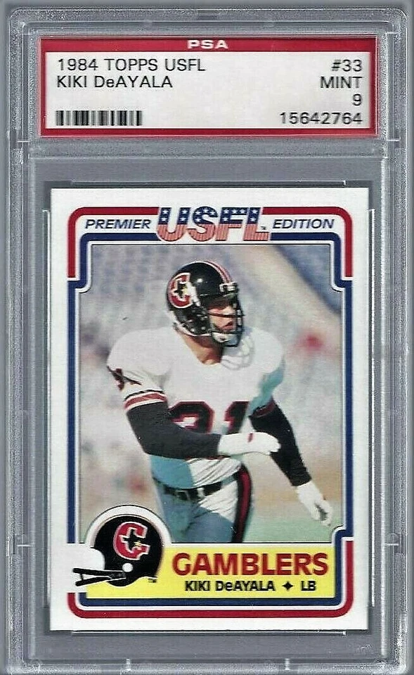 1984 Topps USFL #33 Kiki DeAyala PSA 9 MINT 15642764 - Image 1 of 1
