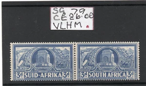 Sudáfrica 1938 Voortrekker Centenario 3d + 3d azul brillante sg 79 MUY BUENA como nuevo - Imagen 1 de 2