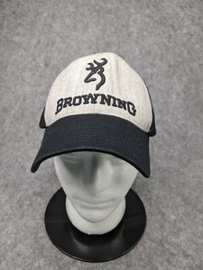 Browning Deer Logo Hat Cap Wool Blend Mens L/XL Black Gray Fitted Hunting - Picture 1 of 11