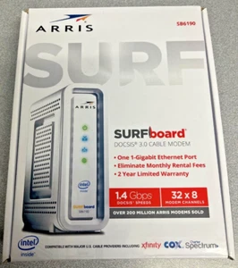 ARRIS Motorola SURFboard SB6190 DOCSIS 3.0 Cable Modem - Picture 1 of 10