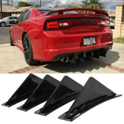 Hyundai Elantra Black Rear Bumper Diffuser Shark Fin Spoiler Lip Wing Splitter Foto 1 de 4