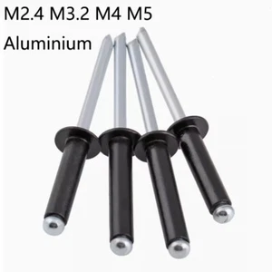 Remaches Pop Calidad Aluminio Cabeza Cúpula Abierta Remache Ciego Negro M2.4 M3.2 M4 M5 - Imagen 1 de 5