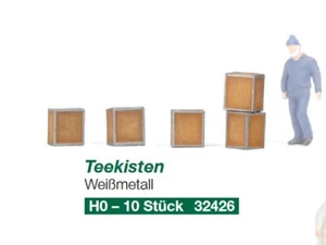 Weinert Teekisten Weißmetall H0 – 10 Stück 32426 - Bild 1 von 1