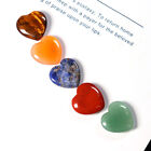 2cm Natural Carved Chakra Heart Crystal Palm Worry Stone Set Healing Reiki Gift