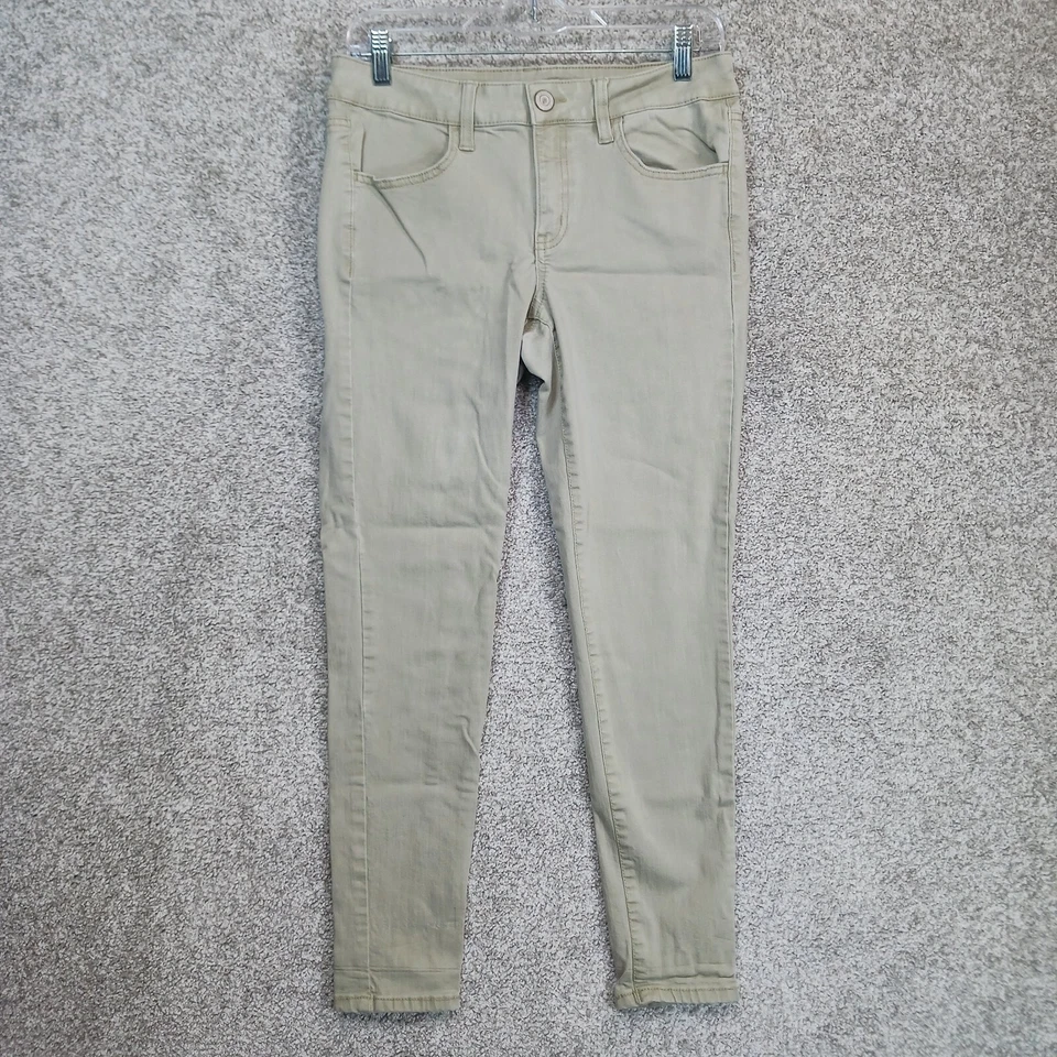 So Jeans Mujer Talla 11 Beige Denim Calce Ajustado Tiro Bajo Jegging Elastizado Hippie Foto 1 de 4