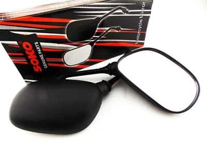 YAMAHA XT660X 04-15 BLACK OVAL SOKO REAR VIEW MIRRORS - Picture 1 of 4