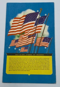 Vtg 1940's Mutoscope Old Glory Symbol Of Freedom Postcard - Picture 1 of 2