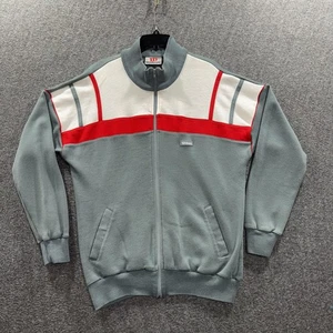 Wilson Jacket Mens XL Gray Red White Full Zip Track Mock Neck Colorblock Retro - Picture 1 of 10