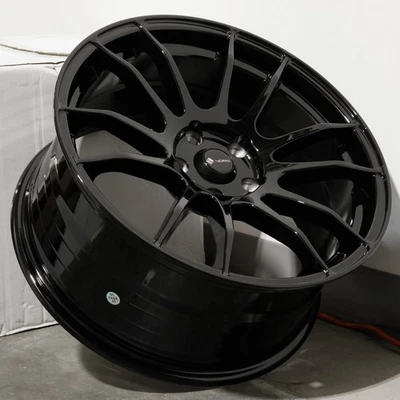 19x8.5 Black Wheels Vors TR10 5x114.3 35 (Set of 4)  73.1 - Image 1 of 4