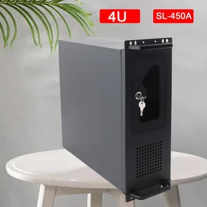 4U Szafa serwerowa Szafka sieciowa Czarna Rackmount Obudowa serwera z kluczem - Zdjęcie 1 z 12