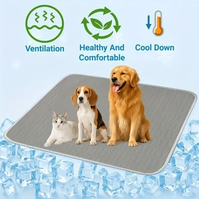 Breathable Dog Cooling Floor Mat Ice Pad Blankets  For Small Medium Large Dogs - Image 1 of 4