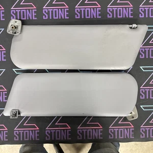 92-96 OBS Ford Bronco F150 F250 F350 Vinyl greysun Visors Pair Set OEM W/ Pivots - Picture 1 of 10