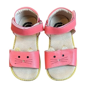 Livie & Luca Tabby Cat koralle klassische Glattleder-Sandalen Größe 11 Kitty Cat - Bild 1 von 11