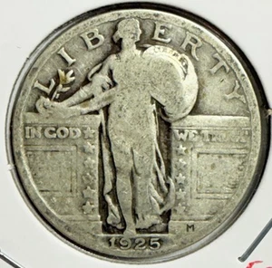 1925-P Standing Liberty Quarter - Silver Coin - FREE SHIPPING - (5-22) - Picture 1 of 3