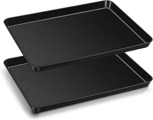 Baking Sheets, 16” X 12” X 1”, Carbon Steel Baking Pan Cookie Sheets Tray with C - Picture 1 of 12