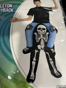 Spirit Halloween SKELETON PIGGYBACK Children Kids Halloween Costume One Size Fun - Picture 1 of 13