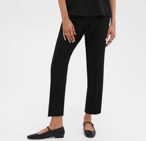 Theory Treeca Pantalone Pull-On Moderno Crepe NeroDonna Taglia 000 Pantalone Ufficio - Foto 1 di 7