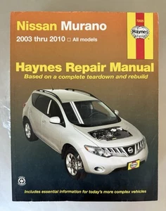 Haynes Nissan Murano 2003-2010 todos los modelos manual de reparación 72025 - Imagen 1 de 4