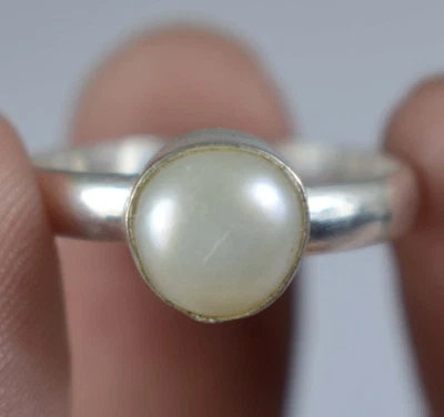 Anillo certificado piedras preciosas redondas naturales de 5,90 quilates con perlas blancas del Mar del Sur de Tahití Foto 1 de 4