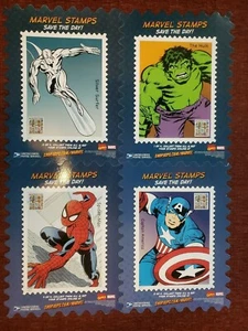 Anuncio promocional de USPS 2007 de Marvel Stamps Save The Day - Juego de 4 pósters - Imagen 1 de 8