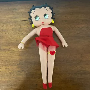 Vintage Betty Boop Puppe Plüsch Kunststoff Kopf 13,5 Zoll Play By Play - Bild 1 von 2