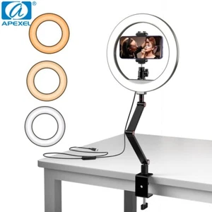 APEXEL Anillo Selfie Luz Fotografía Borde LED Lámpara con Soporte de Trípode Opcional - Imagen 1 de 8