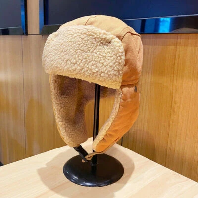 Sombrero de invierno trampero piel aviador soldado Ushanka cálido con orejeras Foto 1 de 4