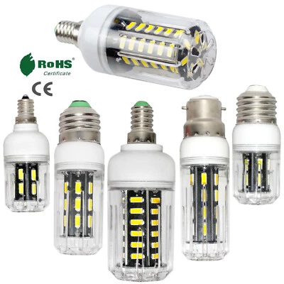 LED Corn Bulb E12 E26 E14 E27 B22 7030 SMD 40W - 90W Equivalent Light Lamp SS217 - Image 1 of 4