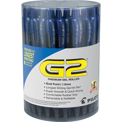 PILOT G2 Premium Gel Roller Pen, Retractable and Refillable, Bold Point 1 mm,