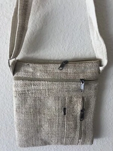 NWT Boutique Hippy Boho Eco Frendly THC Free PURE Hemp Side BAG Adjust Nepal SBP - Picture 1 of 4