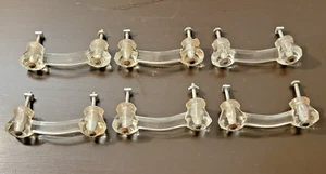 Lote De Colección De 6 Perillas De Manija De Cajón De 4 1/4" Vidrio Transparente, Armario Cómoda PSJ - Imagen 1 de 7