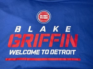 Detroit Pistons Graphic T Shirt Blake Griffin Welcome to Detroit - Extra Large - Picture 1 of 4