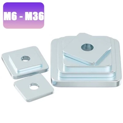 GOO BETTTER Arandela cuadrada galvanizada engrosamiento placa cuadrada arandela DIN 436