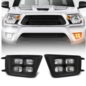 4 Eyes LED Fog Lights with Amber Turn Signal Lights for 2012-2015 Toyota Tacoma - Picture 1 of 11