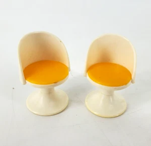 Set 2 Vintage Fisher-Price Dollhouse Kitchen Tulip Chairs Replacement Parts 1978 - Picture 1 of 7