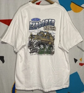 Vintage Ford Lord Explorer Jesus Tshirt 2XL 90s Religious Parody Funny Rare - Picture 1 of 10