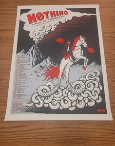 Nothing Band Tired Of Tomorrow screen print tour poster rare 2016 13/50 - Picture 1 of 2
