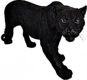 Garden Decoration Predator Sculpture Black Panther Statue Yard Ornament Large