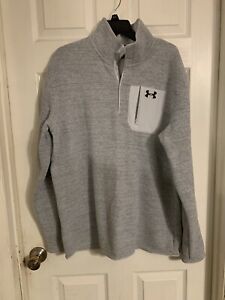 Mens Size Xl Under Armour Gray Zip Up Jacket